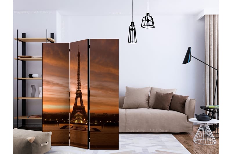 Rumsavdelare - Eiffel tower at dawn 135x172 - Artgeist sp. z o. o. - Inredning - Rumsavdelare - Vikskärm