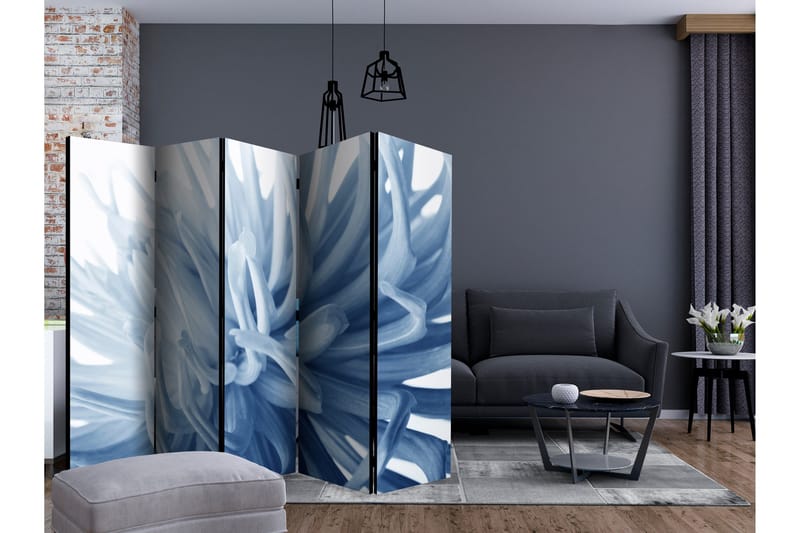 Rumsavdelare - Flower - blue dahlia II 225x172 - Artgeist sp. z o. o. - Inredning - Rumsavdelare - Vikskärm
