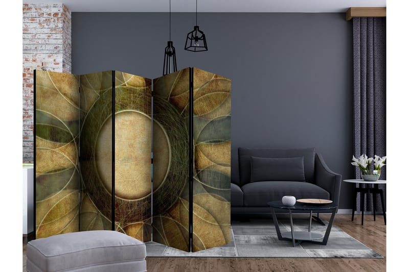 Rumsavdelare - flower - retro style II 225x172 - Artgeist sp. z o. o. - Inredning - Rumsavdelare - Vikskärm