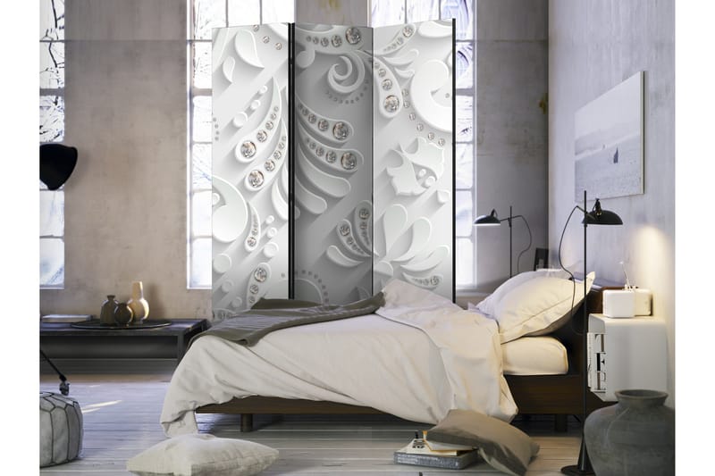 Rumsavdelare Flowers In Crystals 135x172 - Artgeist sp. z o. o. - Inredning - Rumsavdelare - Vikskärm