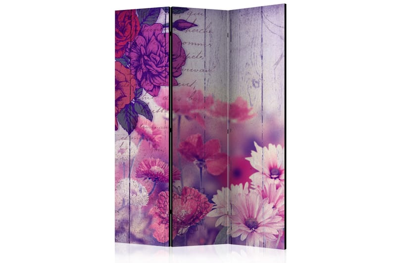 Rumsavdelare - Flowers Memories 135x172 - Artgeist sp. z o. o. - Inredning - Rumsavdelare - Vikskärm