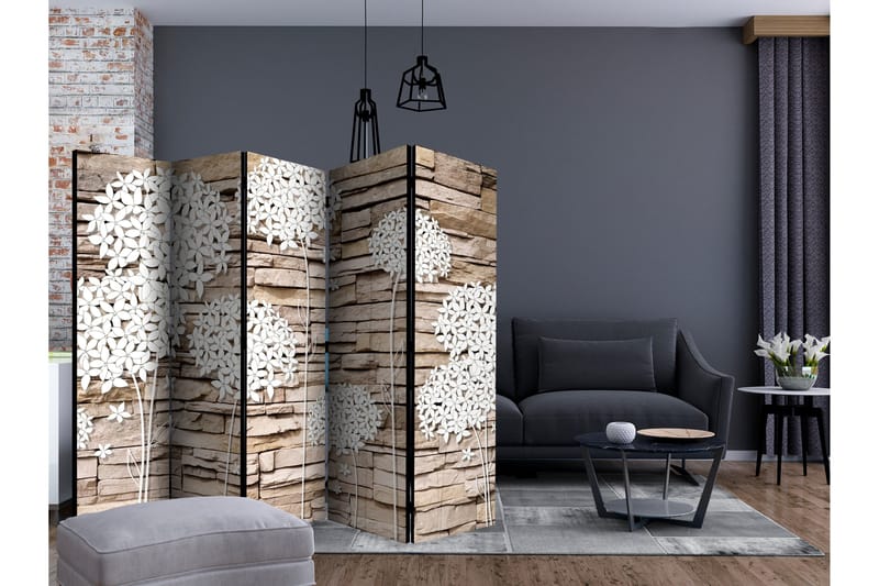 Rumsavdelare - Flowers on the Stone II 225x172 - Artgeist sp. z o. o. - Inredning - Rumsavdelare - Vikskärm