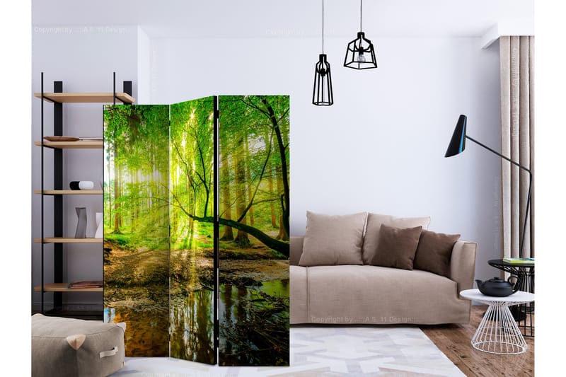 Rumsavdelare - Forest Stream 135x172 - Artgeist sp. z o. o. - Inredning - Rumsavdelare - Vikskärm
