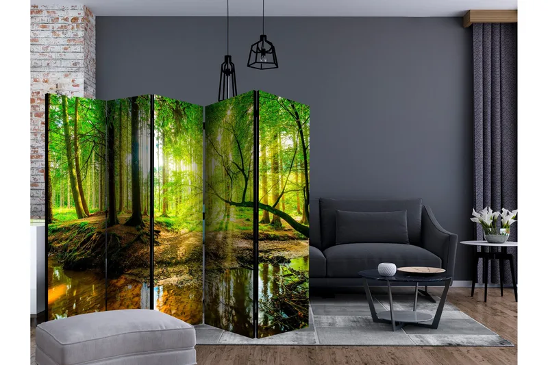 Rumsavdelare - Forest Stream II 225x172 - Artgeist sp. z o. o. - Inredning - Rumsavdelare - Vikskärm