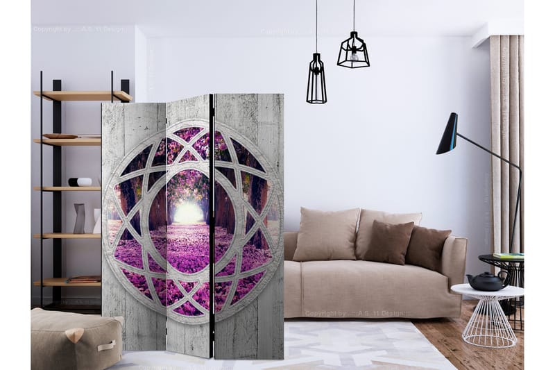 Rumsavdelare - Fuchsia landscape 135x172 - Artgeist sp. z o. o. - Inredning - Rumsavdelare - Vikskärm