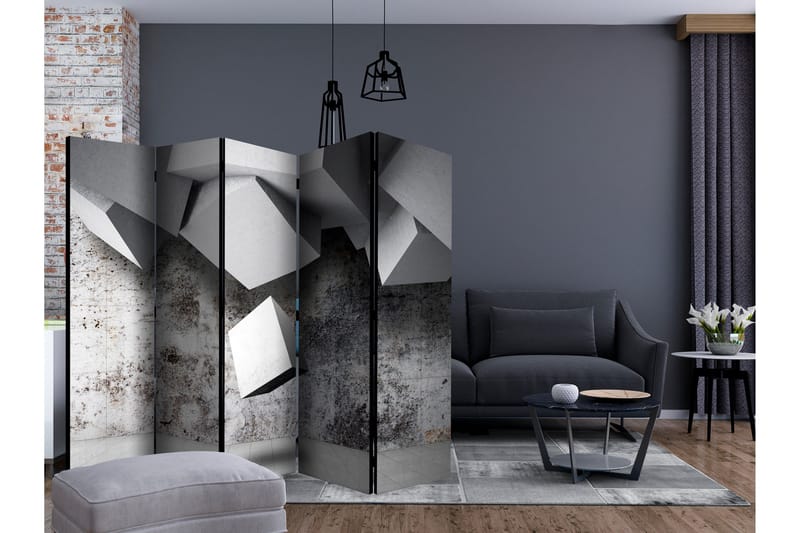 Rumsavdelare - Geometric rain II 225x172 - Artgeist sp. z o. o. - Inredning - Rumsavdelare - Vikskärm