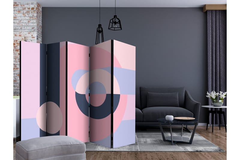 Rumsavdelare - Geometric Wreath (Violet) II 225x172 - Artgeist sp. z o. o. - Inredning - Rumsavdelare - Vikskärm