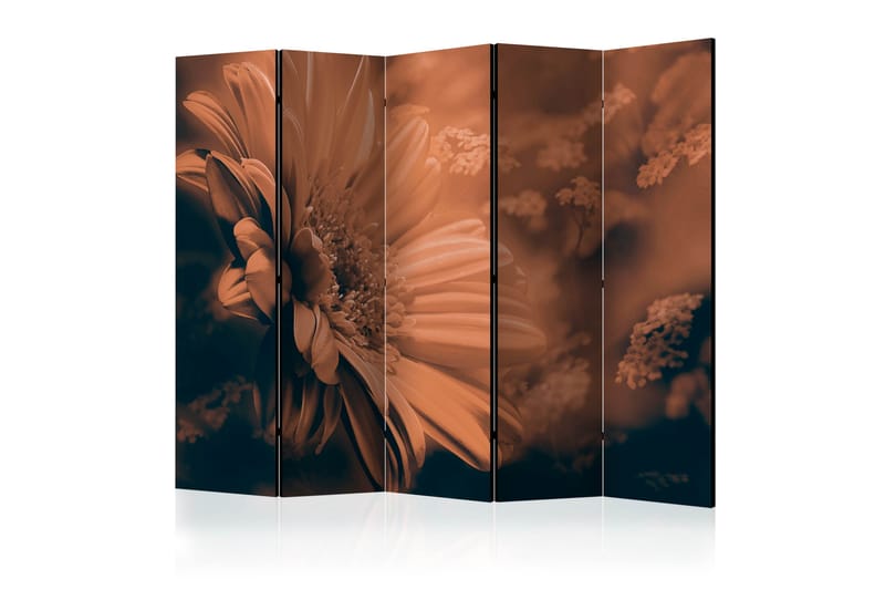 Rumsavdelare - Gerbera in bronze II 225x172 - Artgeist sp. z o. o. - Inredning - Rumsavdelare - Vikskärm