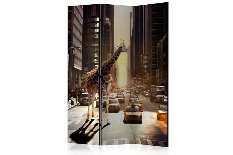 Rumsavdelare Giraffe in the Big City 135x172 cm, Artgeist sp. z o. o.