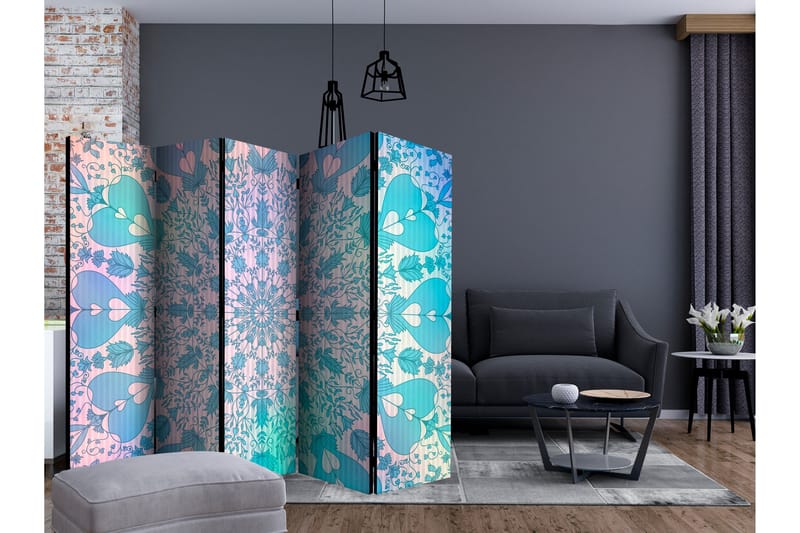 Rumsavdelare Girly Mandala Blue II 225x172 cm - Artgeist sp. z o. o. - Inredning - Rumsavdelare - Vikskärm