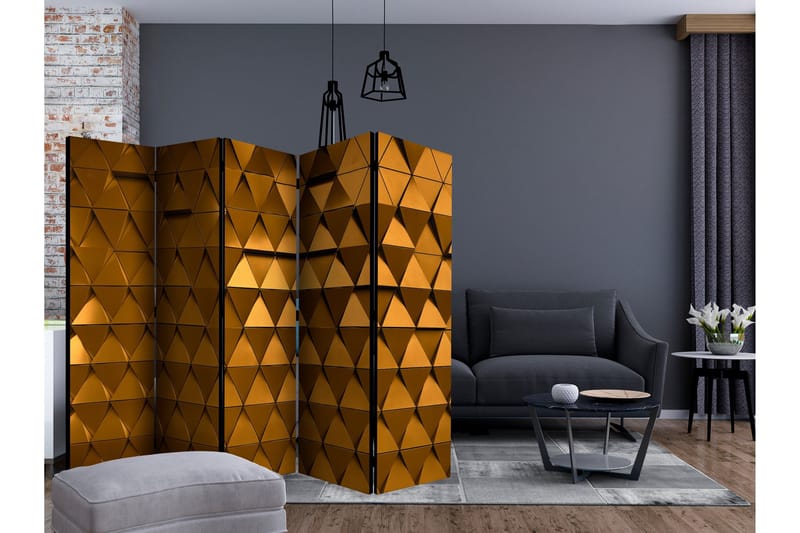 Rumsavdelare - Golden Armour II 225x172 - Artgeist sp. z o. o. - Inredning - Rumsavdelare - Vikskärm