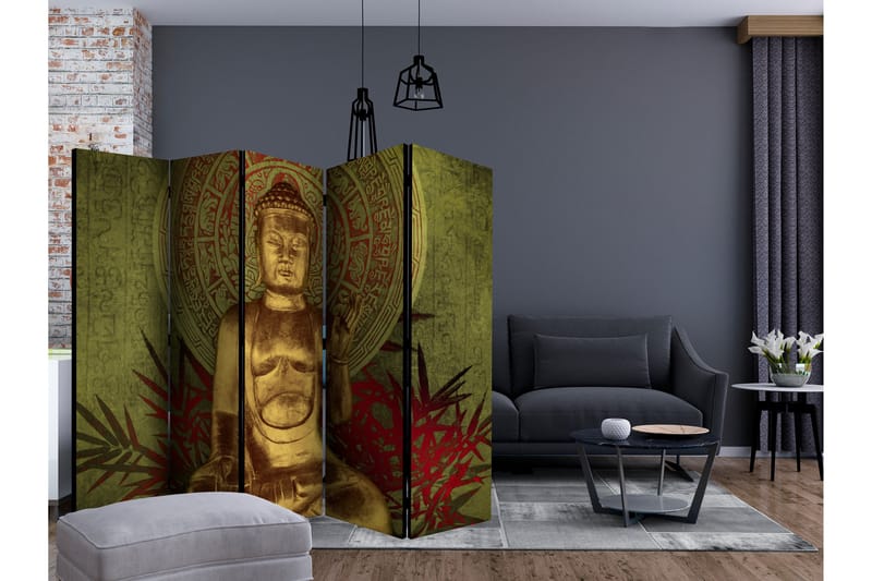 Rumsavdelare - Golden Buddha II 225x172 - Artgeist sp. z o. o. - Vikskärm - Rumsavdelare