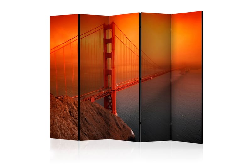 Rumsavdelare - Golden Gate Bridge II 225x172 - Artgeist sp. z o. o. - Inredning - Rumsavdelare - Vikskärm