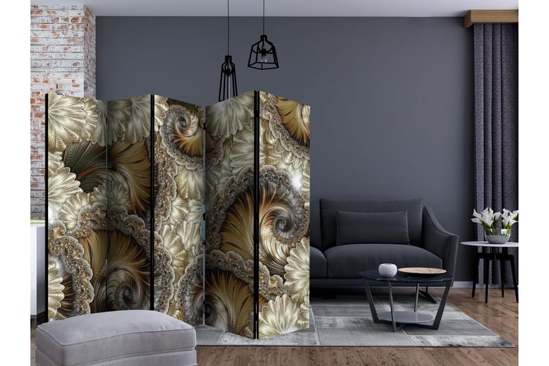 Rumsavdelare Golden Hand-Held Fans II 225x172 cm - Artgeist sp. z o. o. - Inredning - Rumsavdelare - Vikskärm