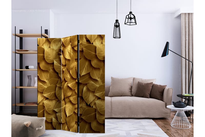 Rumsavdelare - Golden Leaves 135x172 - Artgeist sp. z o. o. - Inredning - Rumsavdelare - Vikskärm