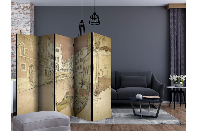 Rumsavdelare - Gondolas in Venice II 225x172 - Artgeist sp. z o. o. - Inredning - Rumsavdelare - Vikskärm
