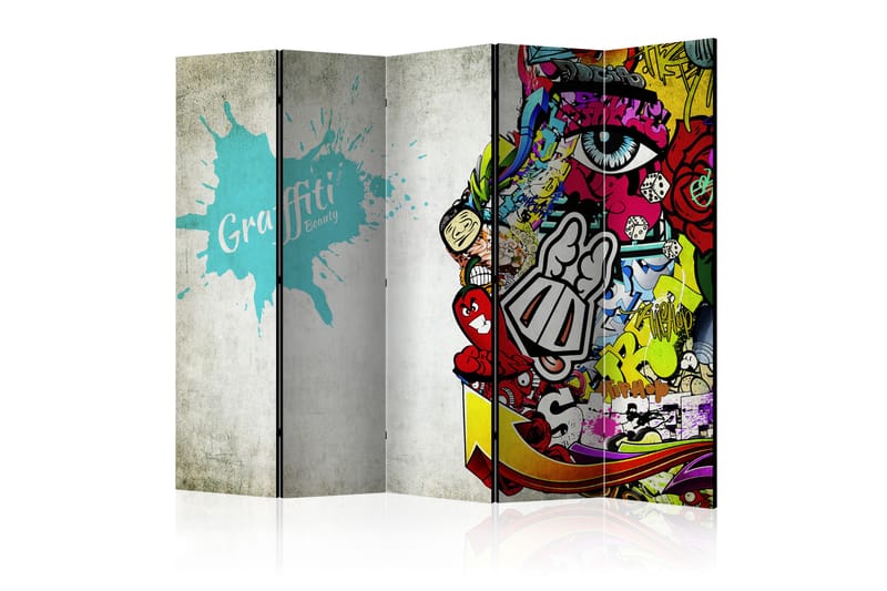 Rumsavdelare Graffiti Beauty 225x172 - Artgeist sp. z o. o. - Inredning - Rumsavdelare - Vikskärm