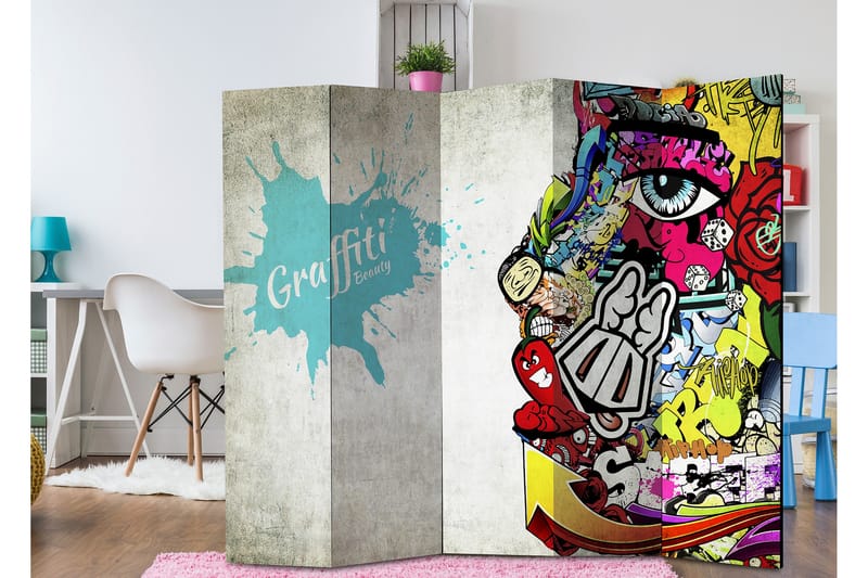 Rumsavdelare Graffiti Beauty 225x172 - Artgeist sp. z o. o. - Inredning - Rumsavdelare - Vikskärm