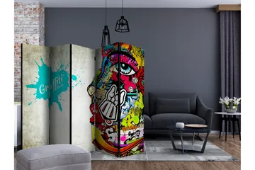 Rumsavdelare - Graffiti beauty II 225x172 - Artgeist sp. z o. o. - Inredning - Rumsavdelare - Vikskärm