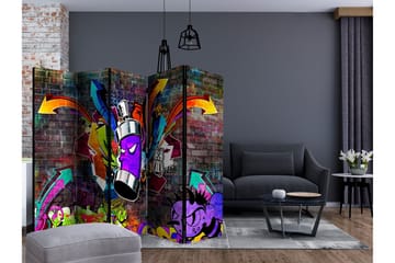 Rumsavdelare - Graffiti: Colourful attack II 225x172 - Artgeist sp. z o. o. - Inredning - Rumsavdelare - Vikskärm