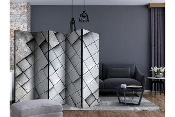 Rumsavdelare - Gray background 3D II 225x172 - Artgeist sp. z o. o. - Inredning - Rumsavdelare - Vikskärm