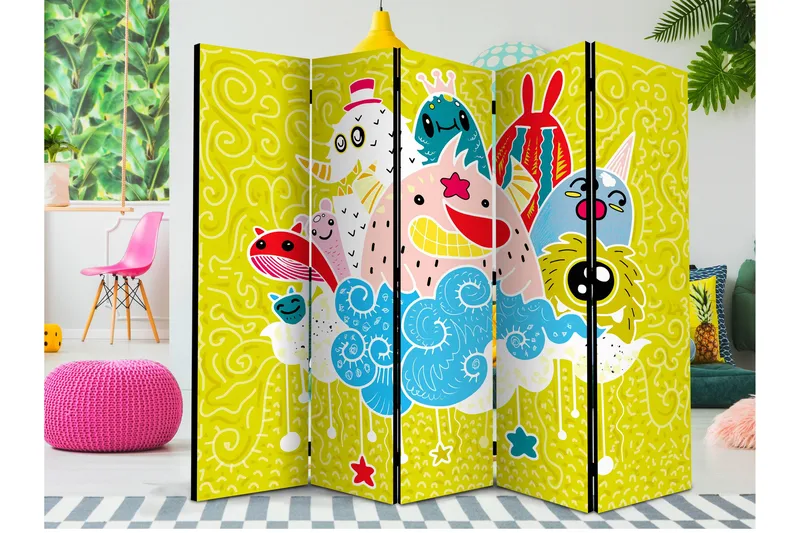 Rumsavdelare Happy Creatures II 225x172 cm, Artgeist sp. z o. o.