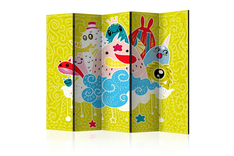 Rumsavdelare Happy Creatures II 225x172 cm - Artgeist sp. z o. o. - Inredning - Rumsavdelare - Vikskärm