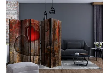 Rumsavdelare - Heart on wooden background II 225x172 - Artgeist sp. z o. o. - Inredning - Rumsavdelare - Vikskärm