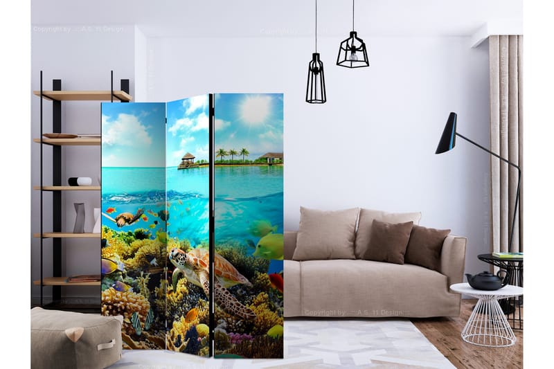 Rumsavdelare - Heavenly Maldive 135x172 - Artgeist sp. z o. o. - Inredning - Rumsavdelare - Vikskärm