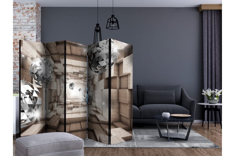 Rumsavdelare - In A Wooden Tunnel II 225x172 - Artgeist sp. z o. o. - Inredning - Rumsavdelare - Vikskärm