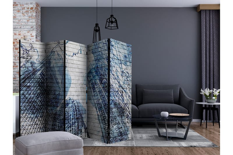 Rumsavdelare - Inky New York II 225x172 - Artgeist sp. z o. o. - Inredning - Rumsavdelare - Vikskärm