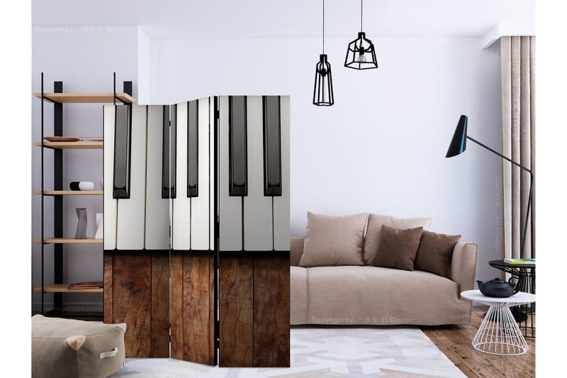 Rumsavdelare Inspired by Chopin - Mahogany 135x172 cm - Artgeist sp. z o. o. - Inredning - Rumsavdelare - Vikskärm