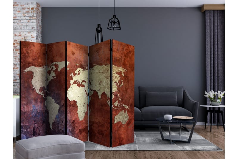 Rumsavdelare - Iron continents II 225x172 - Artgeist sp. z o. o. - Inredning - Rumsavdelare - Vikskärm