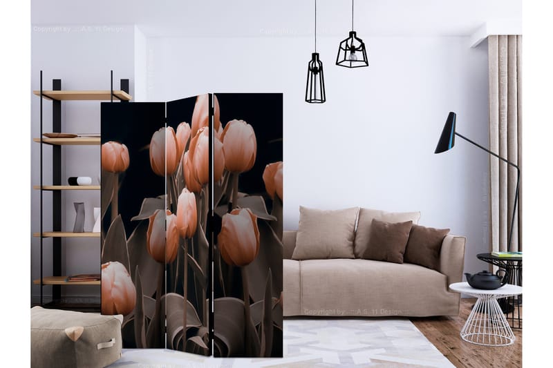 Rumsavdelare Ladies Among the Flowers 135x172 cm - Artgeist sp. z o. o. - Inredning - Rumsavdelare - Vikskärm