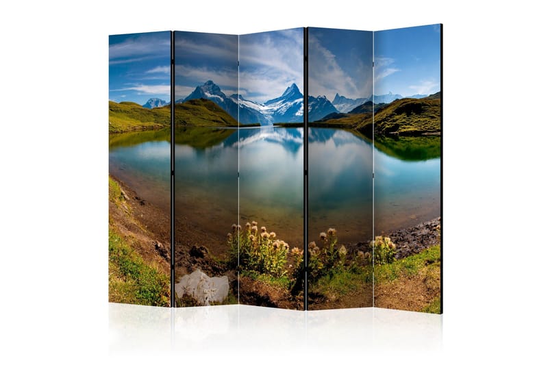 Rumsavdelare Lake with Mountain Reflection 225x172 cm, Artgeist sp. z o. o.