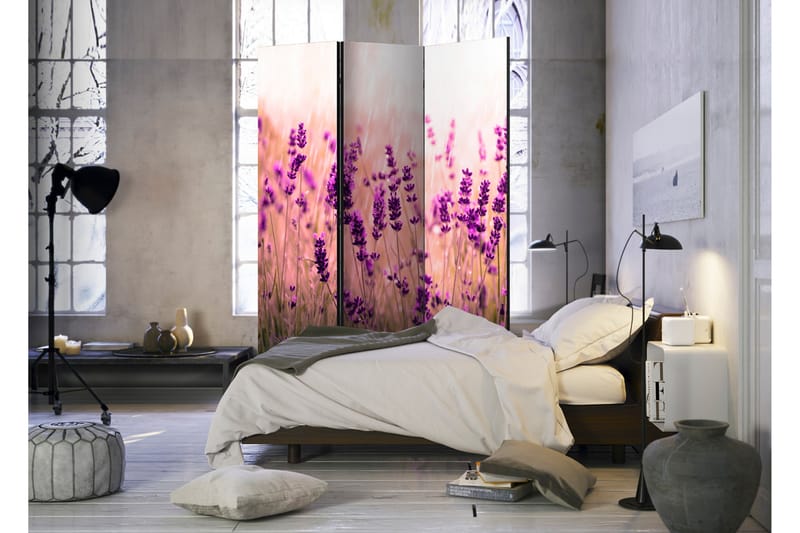 Rumsavdelare Lavender In The Rain 135x172 - Artgeist sp. z o. o. - Inredning - Rumsavdelare - Vikskärm