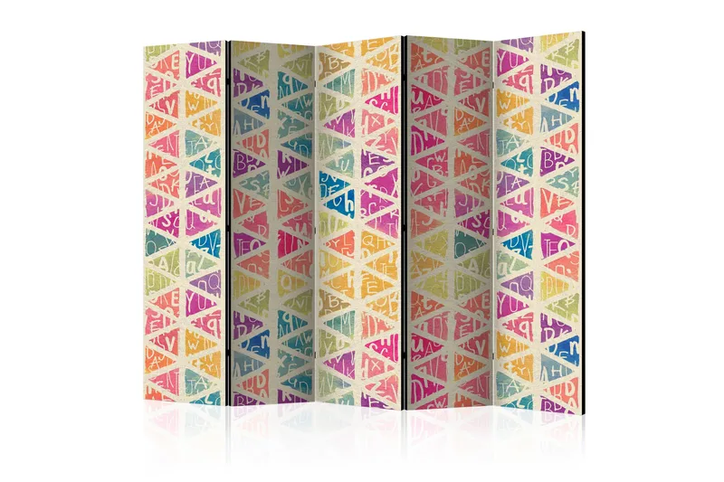 Rumsavdelare Letters and Triangles II 225x172 cm, Artgeist sp. z o. o.