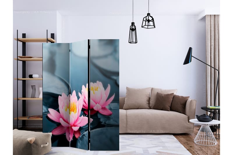Rumsavdelare - Lotus blossoms 135x172 - Artgeist sp. z o. o. - Inredning - Rumsavdelare - Vikskärm