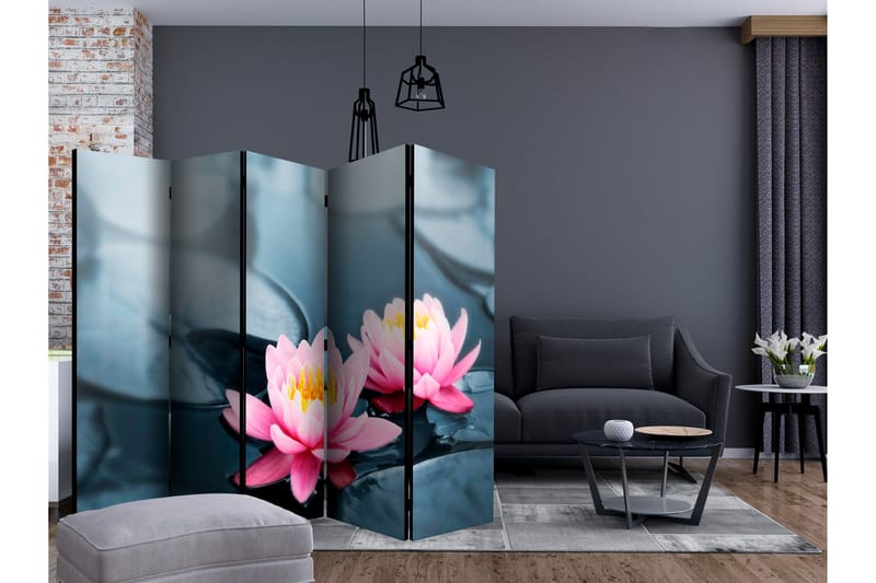 Rumsavdelare - Lotus blossoms II 225x172 - Artgeist sp. z o. o. - Inredning - Rumsavdelare - Vikskärm