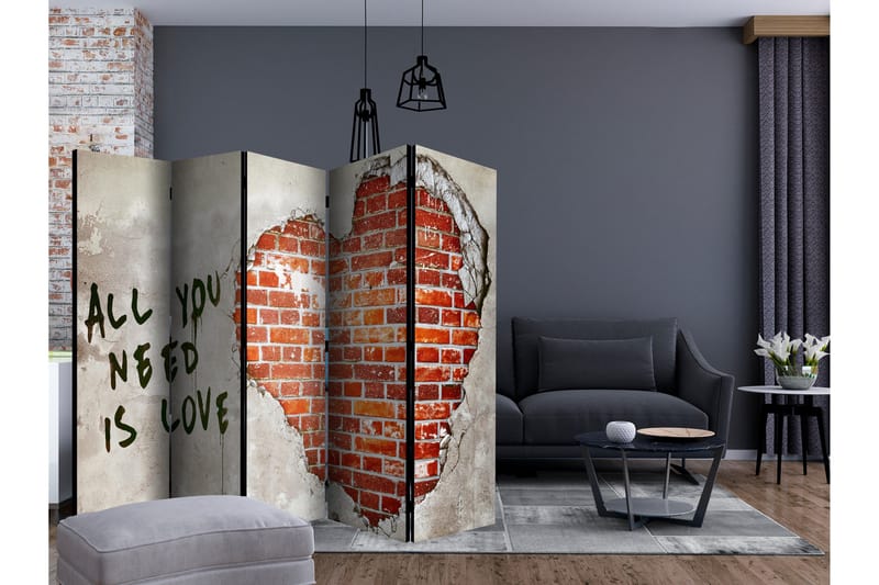 Rumsavdelare - Love is all you need II 225x172 - Artgeist sp. z o. o. - Inredning - Rumsavdelare - Vikskärm