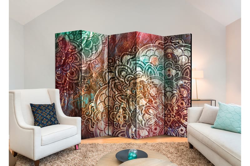 Rumsavdelare Mandala: Copper Garden II 225x172 cm - Artgeist sp. z o. o. - Inredning - Rumsavdelare - Vikskärm