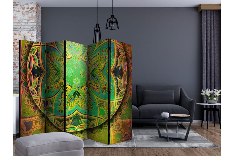 Rumsavdelare - Mandala: Emerald Fantasy II 225x172 - Artgeist sp. z o. o. - Inredning - Rumsavdelare - Vikskärm