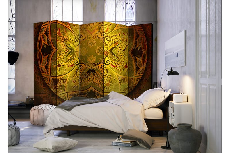 Rumsavdelare Mandala: Golden Power II 225x172 cm - Artgeist sp. z o. o. - Inredning - Rumsavdelare - Vikskärm