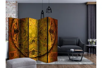 Rumsavdelare - Mandala: Golden Poem II 225x172 - Artgeist sp. z o. o. - Inredning - Rumsavdelare - Vikskärm