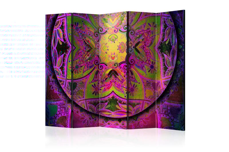 Rumsavdelare - Mandala: Pink Expression II 225x172 - Artgeist sp. z o. o. - Inredning - Rumsavdelare - Vikskärm