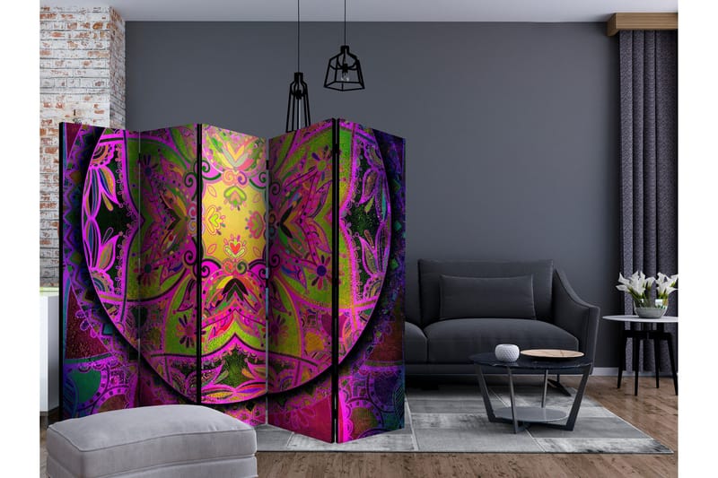Rumsavdelare - Mandala: Pink Expression II 225x172 - Artgeist sp. z o. o. - Inredning - Rumsavdelare - Vikskärm