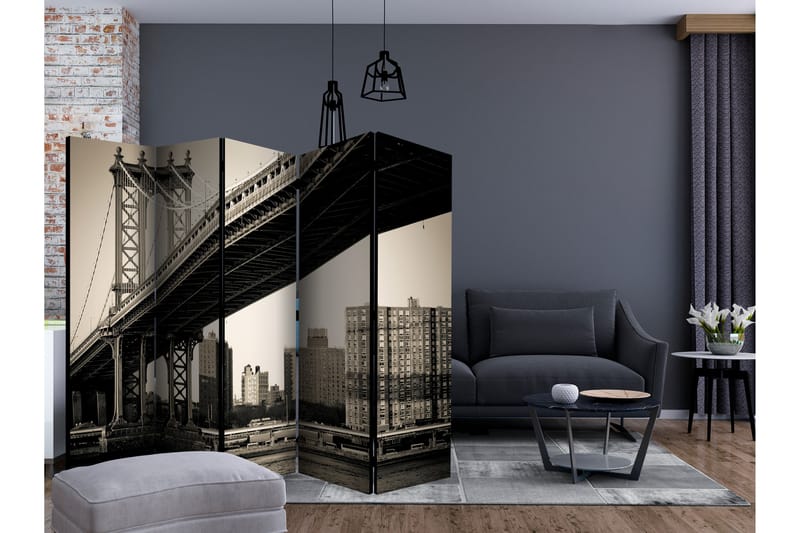 Rumsavdelare - Manhattan Bridge, New York II 225x172 - Artgeist sp. z o. o. - Inredning - Rumsavdelare - Vikskärm