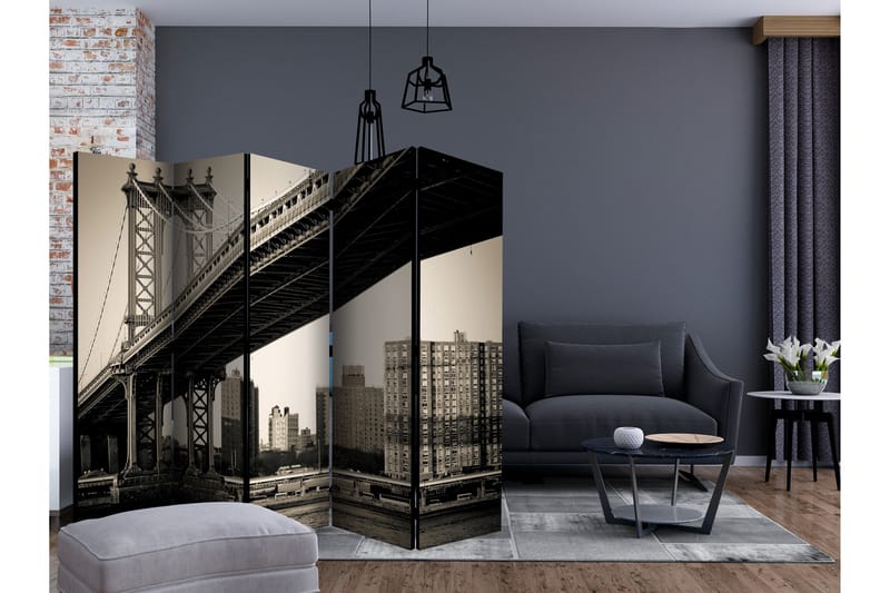 Rumsavdelare - Manhattan Bridge, New York II 225x172 - Artgeist sp. z o. o. - Inredning - Rumsavdelare - Vikskärm