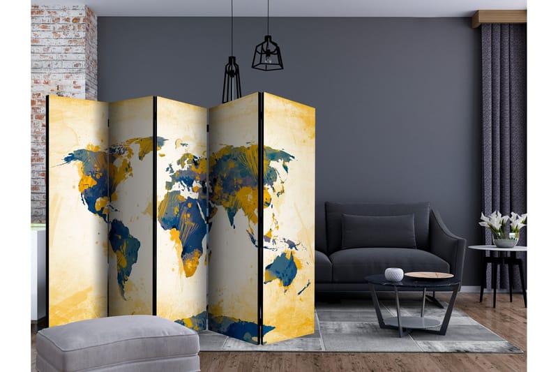 Rumsavdelare - Map of the World - Sun and sky II 225x172 - Artgeist sp. z o. o. - Inredning - Rumsavdelare - Vikskärm