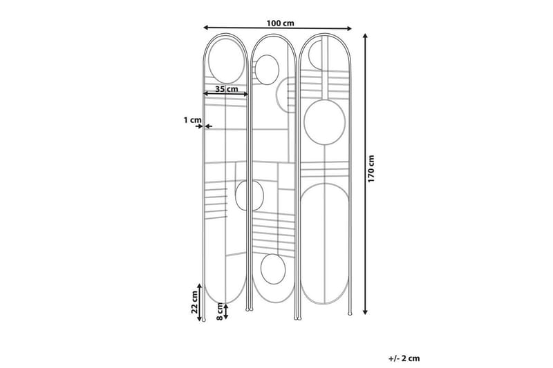 Rumsavdelare med 3 paneler Turania - Inredning - Rumsavdelare - Vikskärm